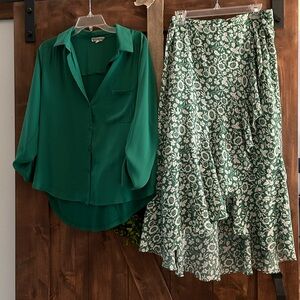 Women’s maxi skirt and blouse